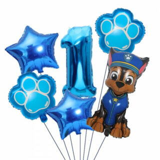 Decoration anniversaire Pat Patrouille kit ballons 1 an Chase