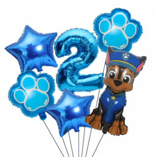 Decoration anniversaire Pat Patrouille kit ballons 2 ans Chase