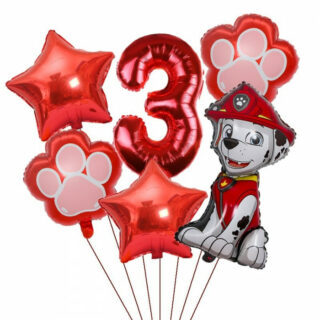 Decoration anniversaire Pat Patrouille kit ballons 3 ans Marcus