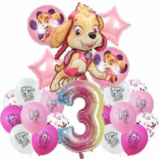 Decoration anniversaire Pat Patrouille kit ballons 3 ans Stella