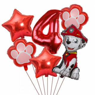 Decoration anniversaire Pat Patrouille kit ballons 4 ans Marcus