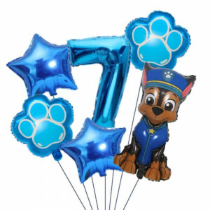 Kit Décoration Anniversaire Pat' Patrouille - 100 Pièces Vaisselle Ballons Fond - Thème 3 Ans