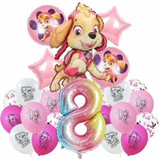 Decoration anniversaire Pat Patrouille kit ballons 8 ans Stella