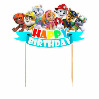 Decoration gateau Pat Patrouille happy birthday