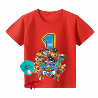 T Shirt Pat Patrouille lequipe au complet chiffre au choix 1